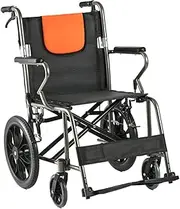 Wheelchair Lightweight Wheelchair for Seniors Wheelchair Sport Adult Manual Self Propelled Foldable Transport Wheelchair W/Handbrakes & Storage Bag, 220lbs Driving Trolley
