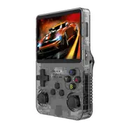 R36S Retro Handheld Video Game Console Linux System 3.5 Inch IPS Screen Portable Pocket Video Player 128GB Games-Black