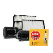 NGK Standard Spark Plugs & NTK Filter Service Kit for Holden Barina XC 01-05