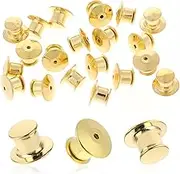 20 PCS Pin Backs Metal Locking Pin Backs Keepers Clasp Needle Back Enamel Pin Backs Gold Jewelry Making Pin Backs Clasp Lapel Pin Backs Locking for Crafts Badge Brooches Jewelry