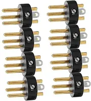 SUPVOX 8pcs Pin XLR Microphone Connectors for Audio Gear and Amplifiers Durable Male Plug Adapters for Ktv Condenser Microphones Reliable Signal Transmission