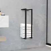 Towel Rack Black 12.5x12.5x60 cm Iron vidaXL