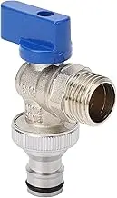 LOCADENCE Angle Stop Valve, Angle Valve, G1/2in Male Inlet G3/4in Male Outlet 1/4 Turn Brass Water Shut Off Valve