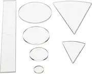 Kcgani 7 Pcs Spell AOE Damage Template Set for DND, Clear Acrylic Area of Effect Spell Templates Set, Acrylic Game Accessories Include 4 Circle 2 Cone 1 Line Templates for Tabletop DM