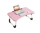Pink Folding Table Adjustable Foldable Portable Over Bed Sofa Laptop Mini Desk