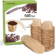 Unbleached K cup Coffee Paper Filters with Lid Disposable for Reusable K Cup...