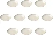 Set of 10 Tachiharu Brush 6.0 Inch Plates (19.5 x 2.8 cm) | Medium Plates, Setomonohonpo