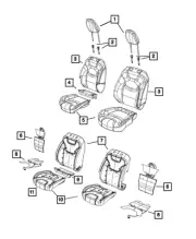 Genuine Mopar Front Seat Back Cover Right 6CV58HL1AB