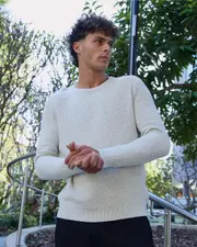[Skylark] Skylark Men's Reason Knit Sweater in White Size 2XL 2XL White