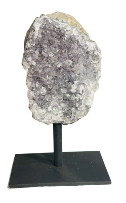 Brazilian Smoky Amethyst Cluster On Stand - C