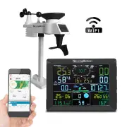 0310 Wireless 2.4G Wifi Weather Station with 8.3 inch Large Display Indoor Outdoor Thermometer Hygrometer Wind Speed Moo