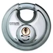 FORTRESS 357D Padlock with Keys, Silver