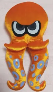 Splatoon Neon Orange Octopus BIG Cushion Plush Toy 50cm Long NINTENDO