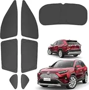 Window Shades for Toyota Rav4 2018-2022 Side Windows Rear Windshield Triangular Window Sunshade for Baby/Camping Sun UV Rays and Privacy Protection Set of 7