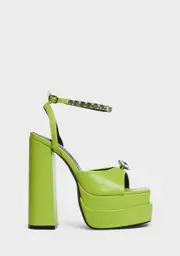 [Public Desire] Lime Frozen Platform Heels