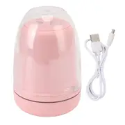 Portable Juicer Cup Multifunctional Rechargeable Small 4 Blades Blender Fruit Mixing Machine for Home 260ml Pink