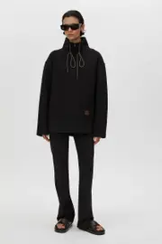 Meena Zip Pullover in Black - CAMILLA AND MARC® C&M
