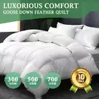 Goose Down Feather Quilt 300/500/700GSM Winter Summer Duvet Doona Quilts Cover