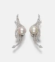 [Yeprem] Yeprem Pearlescent 18kt white gold earrings with diamonds and pearls One Size silver