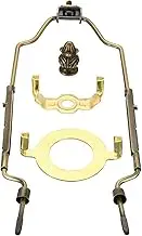 uxcell 8 9 10 11 Inch Lamp Harp Kit with Finial, Adjustable Lamp Shade Bracket Holder with 3/8 IP E26 Light Base for Table Floor Lamp Lighting, Bronze
