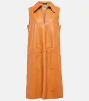 [Joseph] Joseph Berwick leather midi dress AU 4 brown