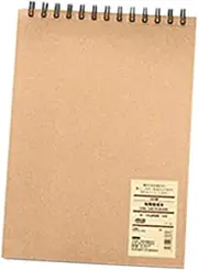 minkissy Blank Spiral Notebook b Size Journal Large Paper for Writing Sketching Diary Creative Work Random