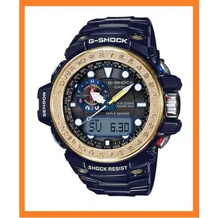 卡西歐 CASIO G-SHOCK  航海系列 羅盤高度氣壓溫度潮汐太陽能電波錶 GWN-1000F-2A