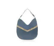 Naturalizer Preston Hobo Leather & Suede Handbag LADY BLUE
