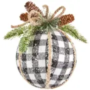 Raz Imports 7" Buffalo Check/Checkered Ball Ornament (Set of 2)