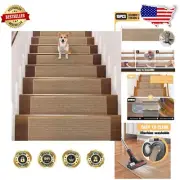 Pet-Friendly Non-Slip Stair Runners - 15 Pack, Machine Washable 9" x 30"