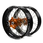 Talon/SM Pro Platinum KTM EXC/EXC-F 03-15 Black/Orange Non Cushed Motard Wheel S