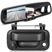 Tailgate Handle Backup Reverse Camera with 4.3" Rear View Mirror Monitor Kit ...
