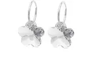 Solid 925 Sterling Silver Sleepers Embellished with SWAROVSKI Crystals