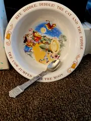 Vtge Avon Hey Diddle Diddle Cat The Fiddle Bowl Nursery Rhyme Keepsake 1984 NIB