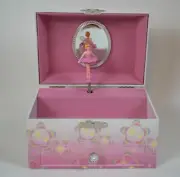 Mele & Co. Girl's Musical Jewelry Storage Box with Spinning Ballerina, Pink