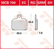 TRW Lucas Sintered lining MCB700SH