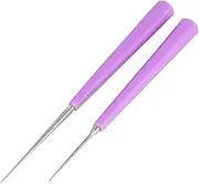 SEWACC 2 Pcs Bead Reamer for Crafting Violet Bead Hole Punch Tools with Skid Handle for Expanding Pearls DIY Present for