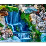 Sunlighted Waterfall Britton Falls Print 100% Australian Made 90x60cm (Poster)