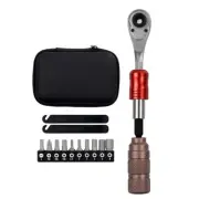 Precision Bike Repair Kit with 72 Tooth Ratchet Wrench and Screwdriver