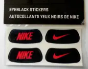 Nike Swoosh Eyeblack Stickers Adult OSFM Red/Black 4 Pairs