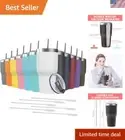 30oz Stainless Steel Travel Mug with Lid, Double Wall Vacuum Insulated Bulk T...