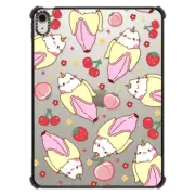 iPad Air 11-inch (M2/M3) iPad Impact Case Cute Cat Banana with Fruits - Anime Cats - Cartoon Unicorn with Foods