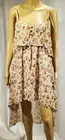 New Lucca Couture Ivory Floral Hi-Lo Dress - Size M - NWT