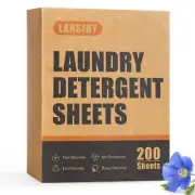 tLaundry Detergent Sheets - 200 Loads Fresh Linen Scent Washing Detergent Stri