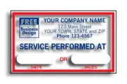 1690F Service Performed At Static Cling Windshield Labels 2 1/2 x 1 1/2"