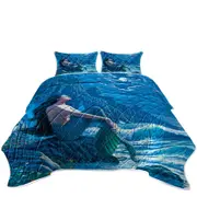 Serenity Coastal Cliffs Mermaid Coverlet