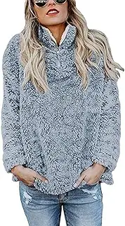 [KUFV] Women Long Sleeve Pullover Jumper Zipper Fleece Top Sweaters