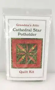 Grandma's Attic Cathedral Star Potholder Quilt Kit