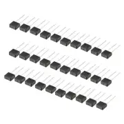 30Pcs DIP Mounted Miniature Square Slow Blow Micro Fuse T1A 1A 250V Black