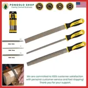 Ergonomic 3-Piece Wood Rasp File Set in Yellow and Black for Smooth Finishing